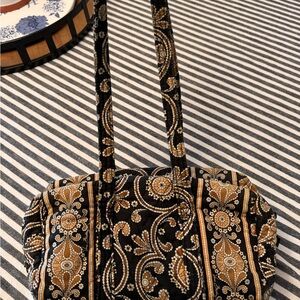 Vera Bradley Black and Gold Patterned Women's Bag